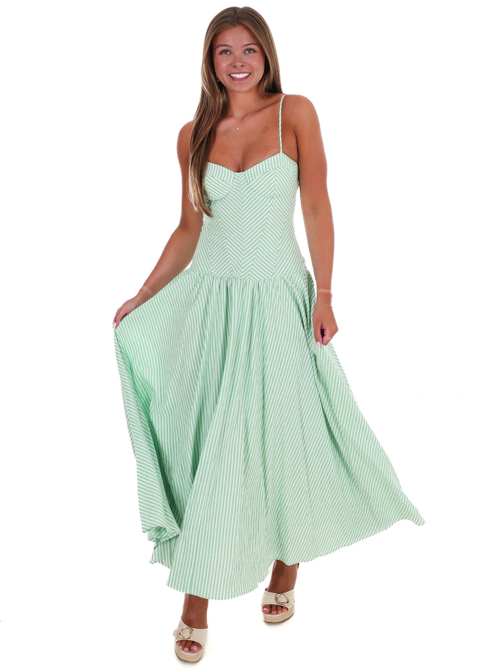 Oceanview Striped Maxi Dress
