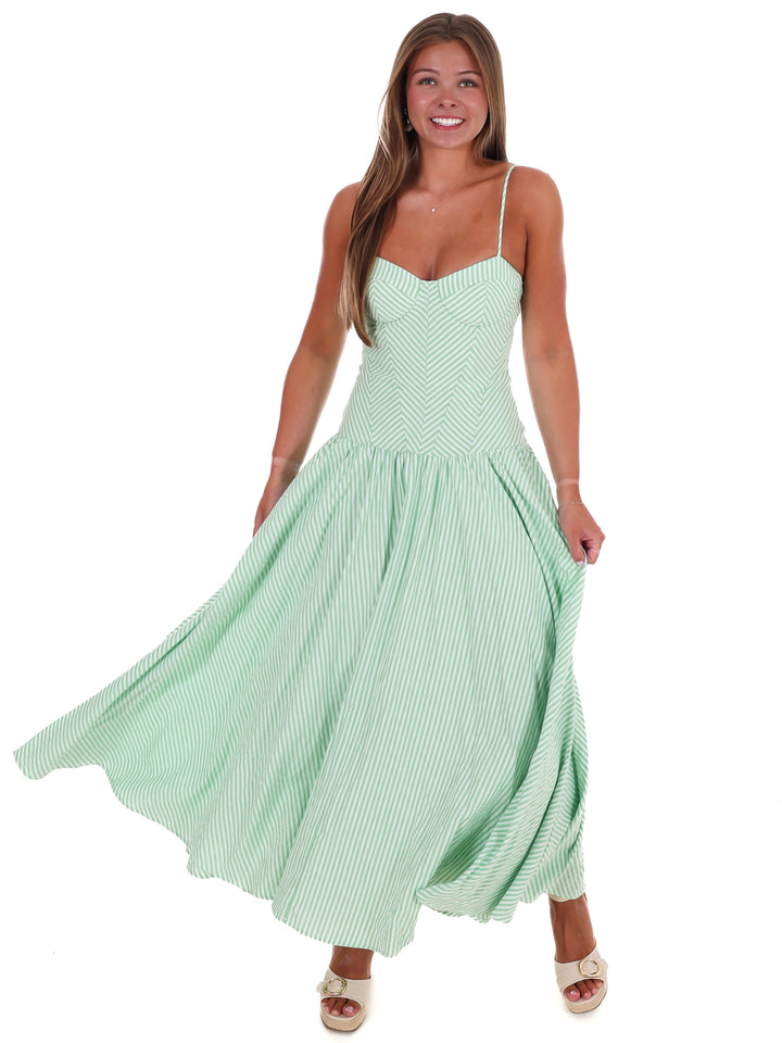 Oceanview Striped Maxi Dress