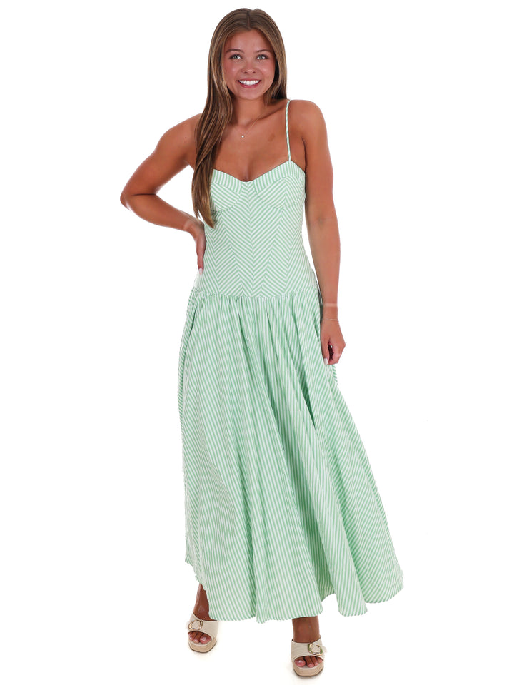 Oceanview Striped Maxi Dress