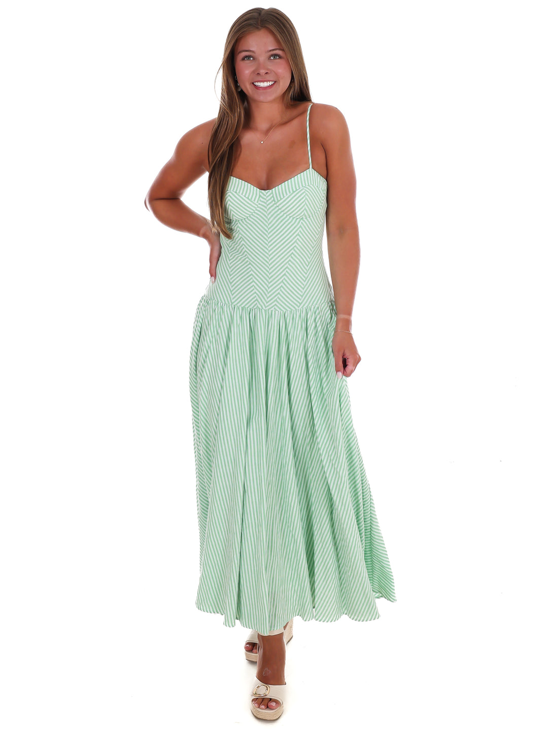 Oceanview Striped Maxi Dress