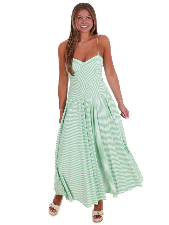 Oceanview Striped Maxi Dress