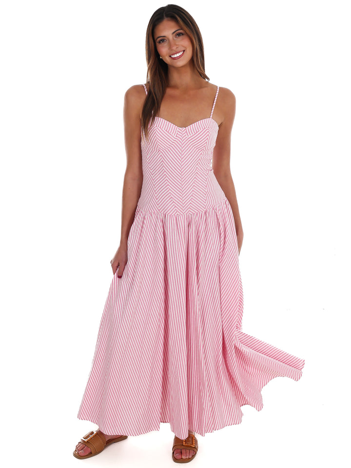 Oceanview Striped Maxi Dress