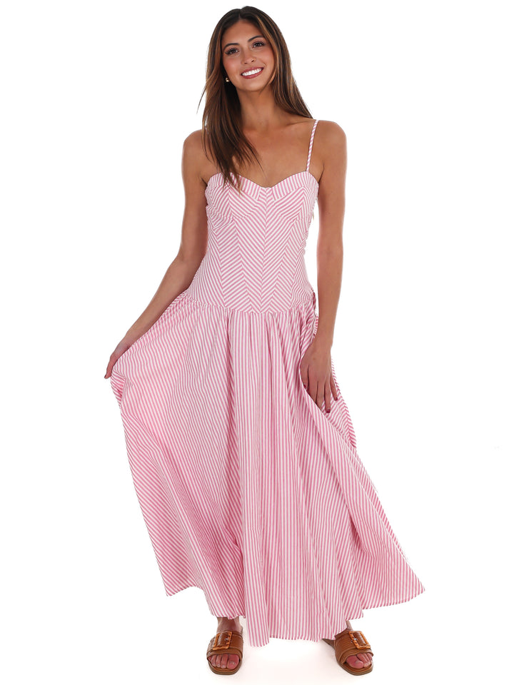Oceanview Striped Maxi Dress