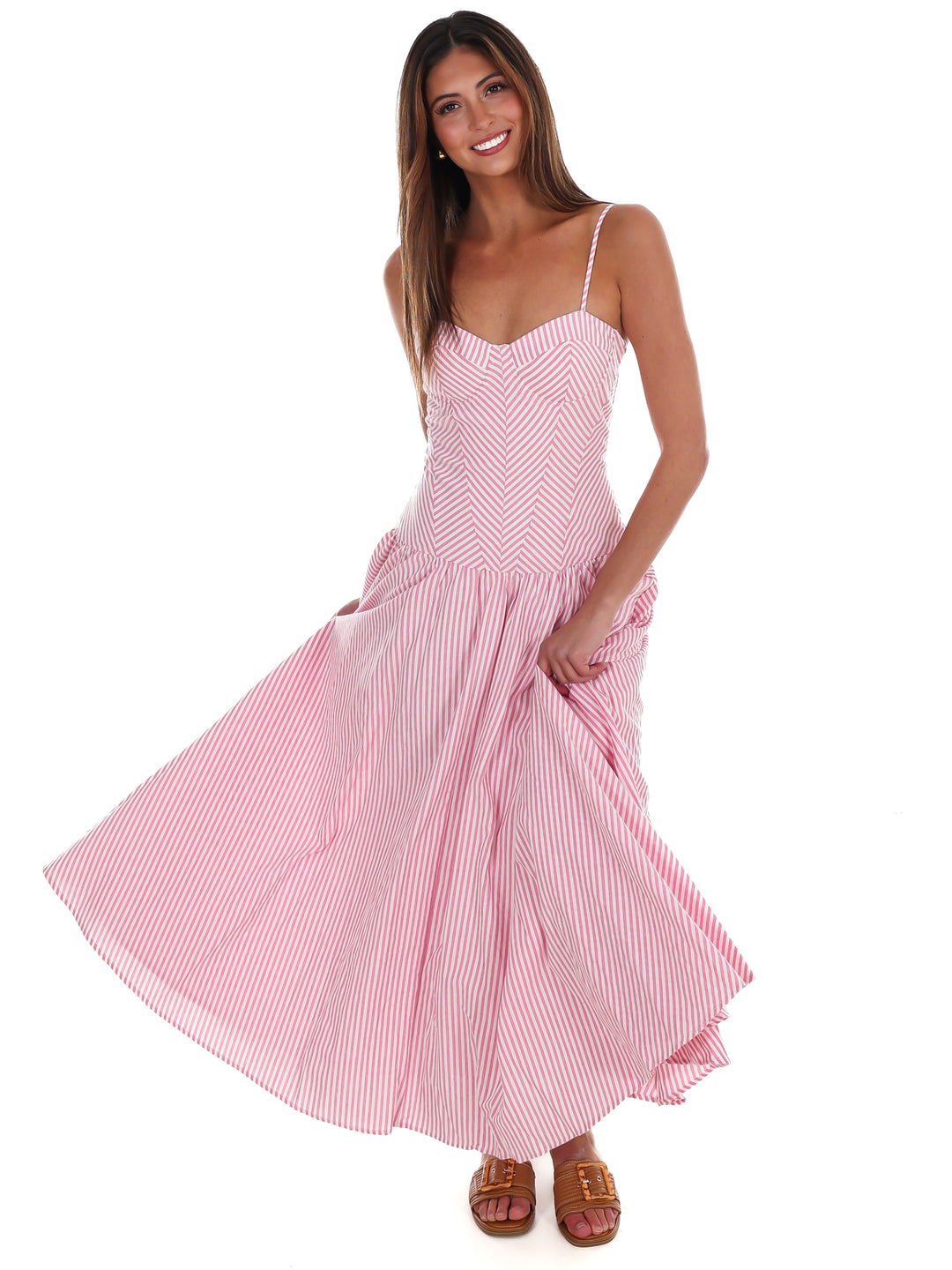 Oceanview Striped Maxi Dress