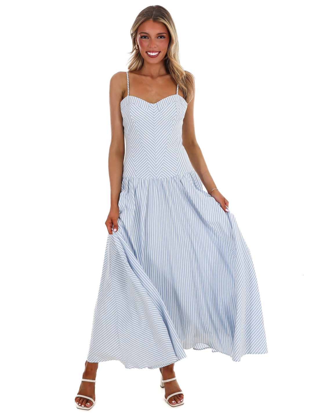 Oceanview Striped Maxi Dress