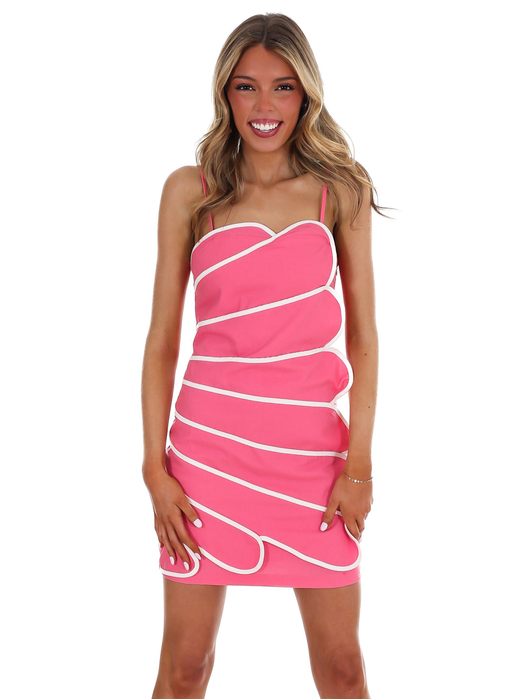 Sweet Contrast Mini Dress