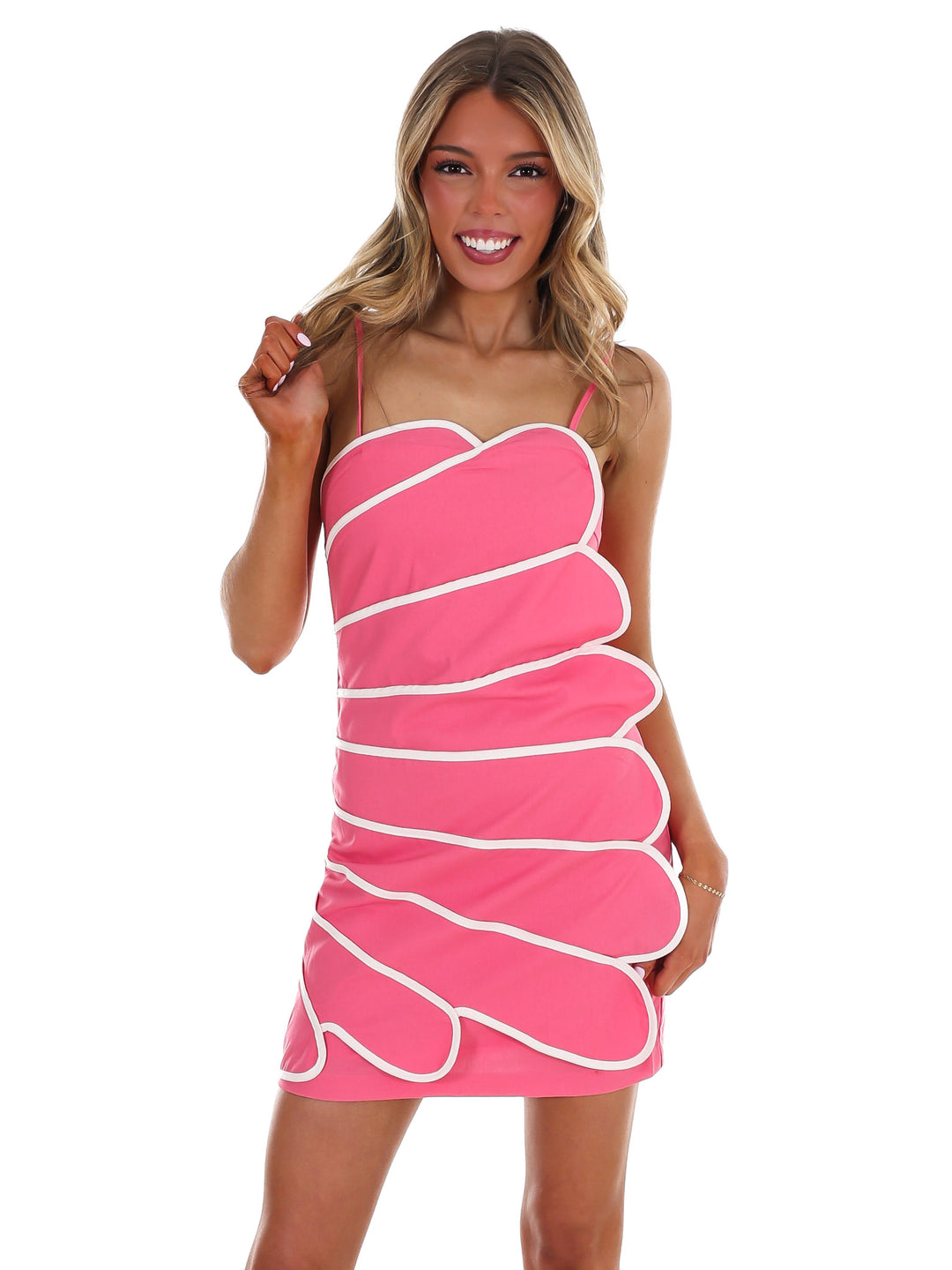 Sweet Contrast Mini Dress
