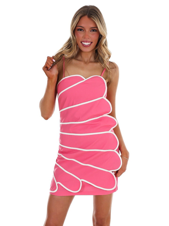 Sweet Contrast Mini Dress