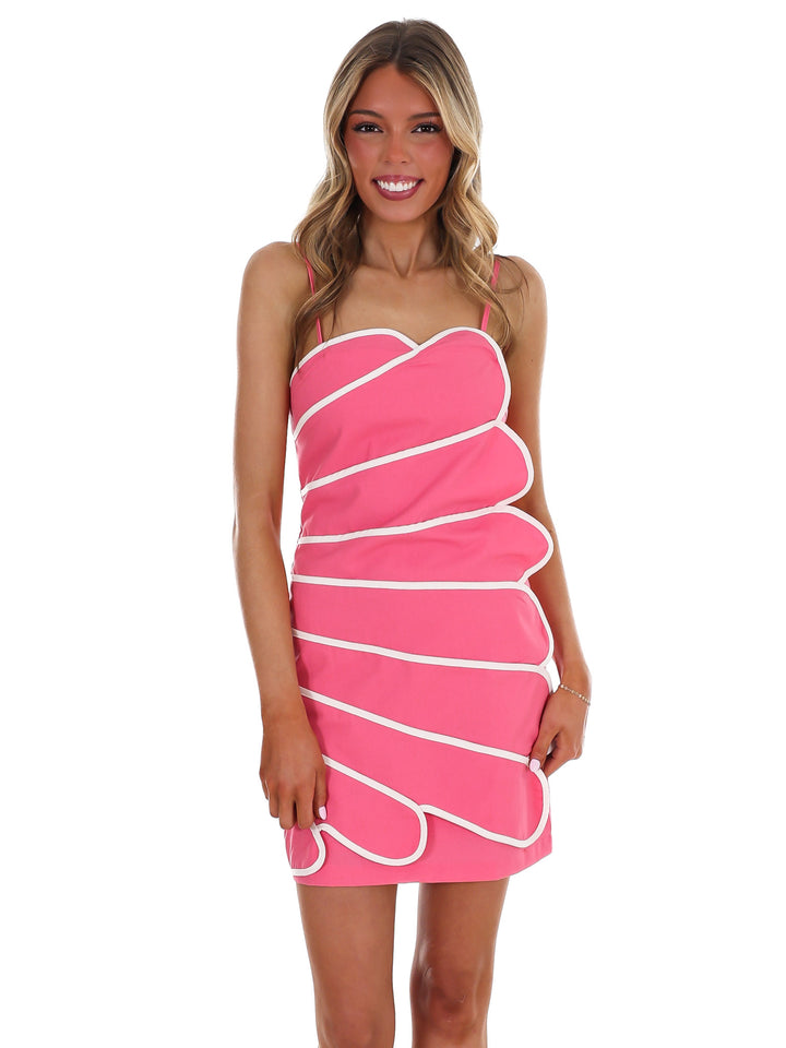 Sweet Contrast Mini Dress