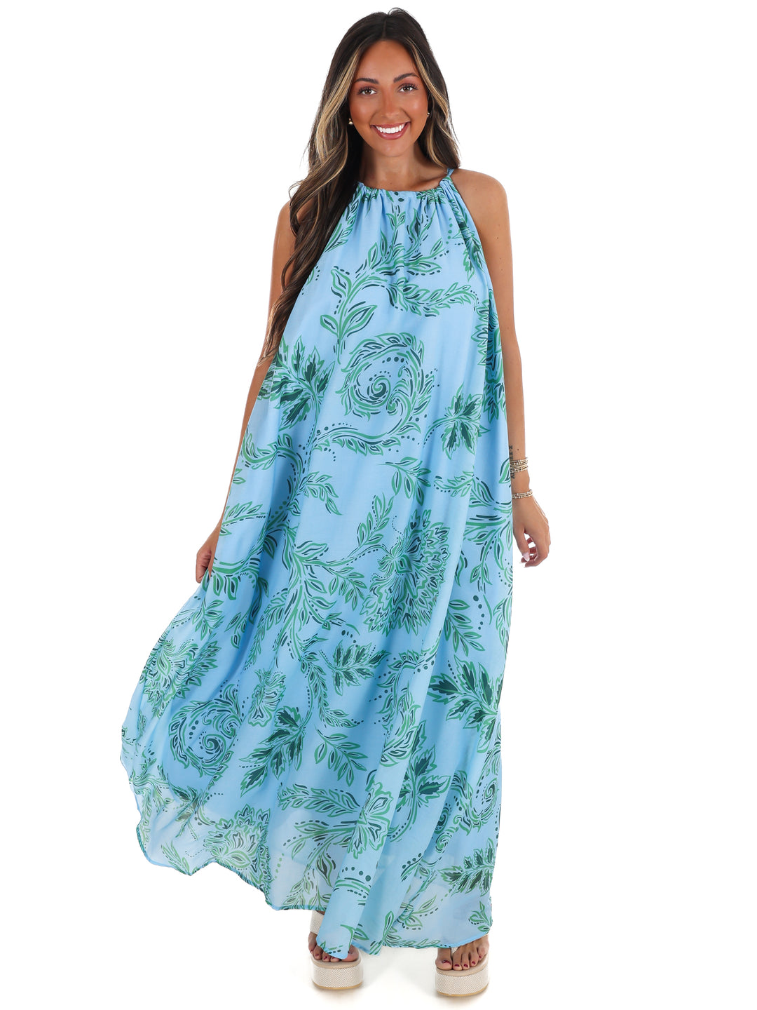 Island Tide Floral Maxi Dress