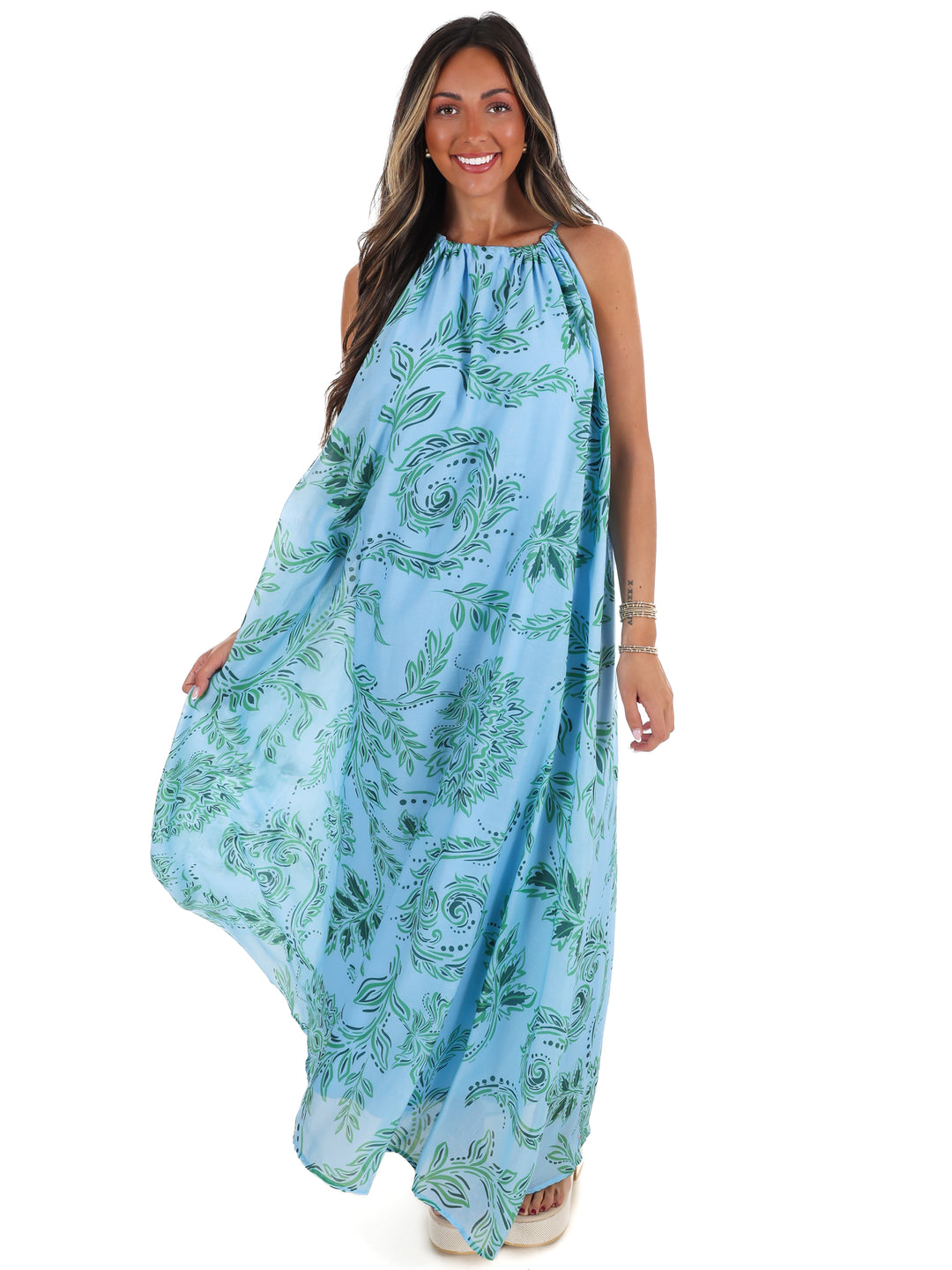 Island Tide Floral Maxi Dress
