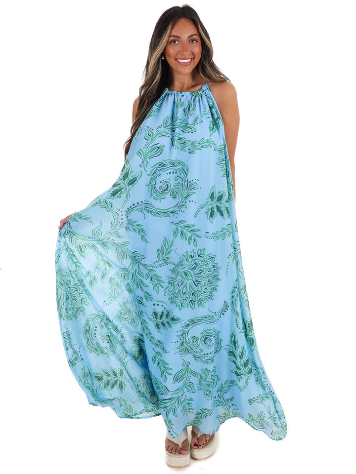 Island Tide Floral Maxi Dress
