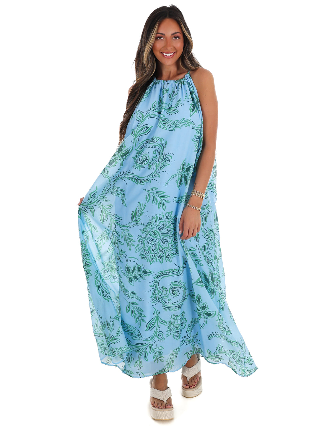 Island Tide Floral Maxi Dress