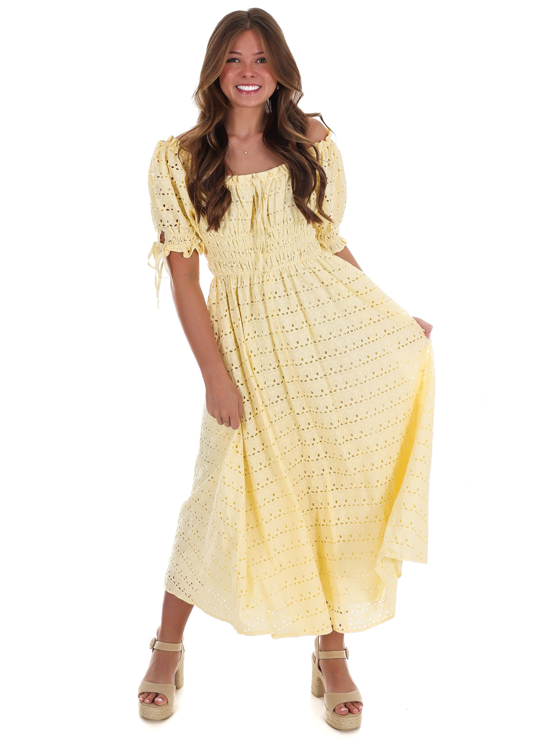 You Are My Sunshine Eyelet Maxi Dress Josie's Boutique You Are My Sunshine Eyelet Maxi Dress Josie's Boutique