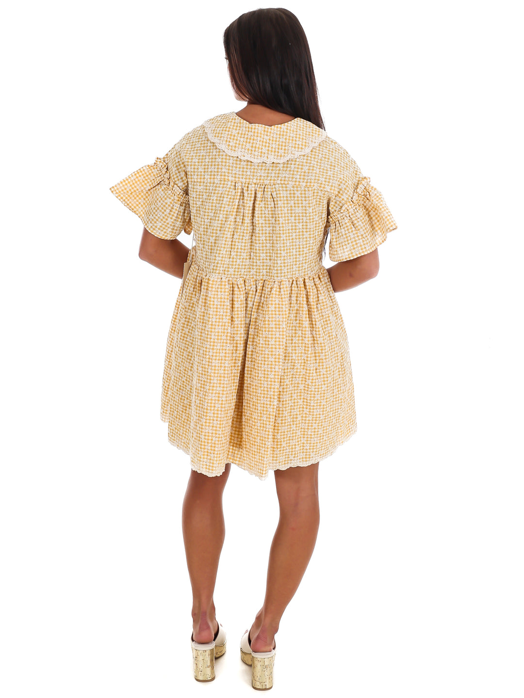 Sunny Days Gingham Babydoll Dress