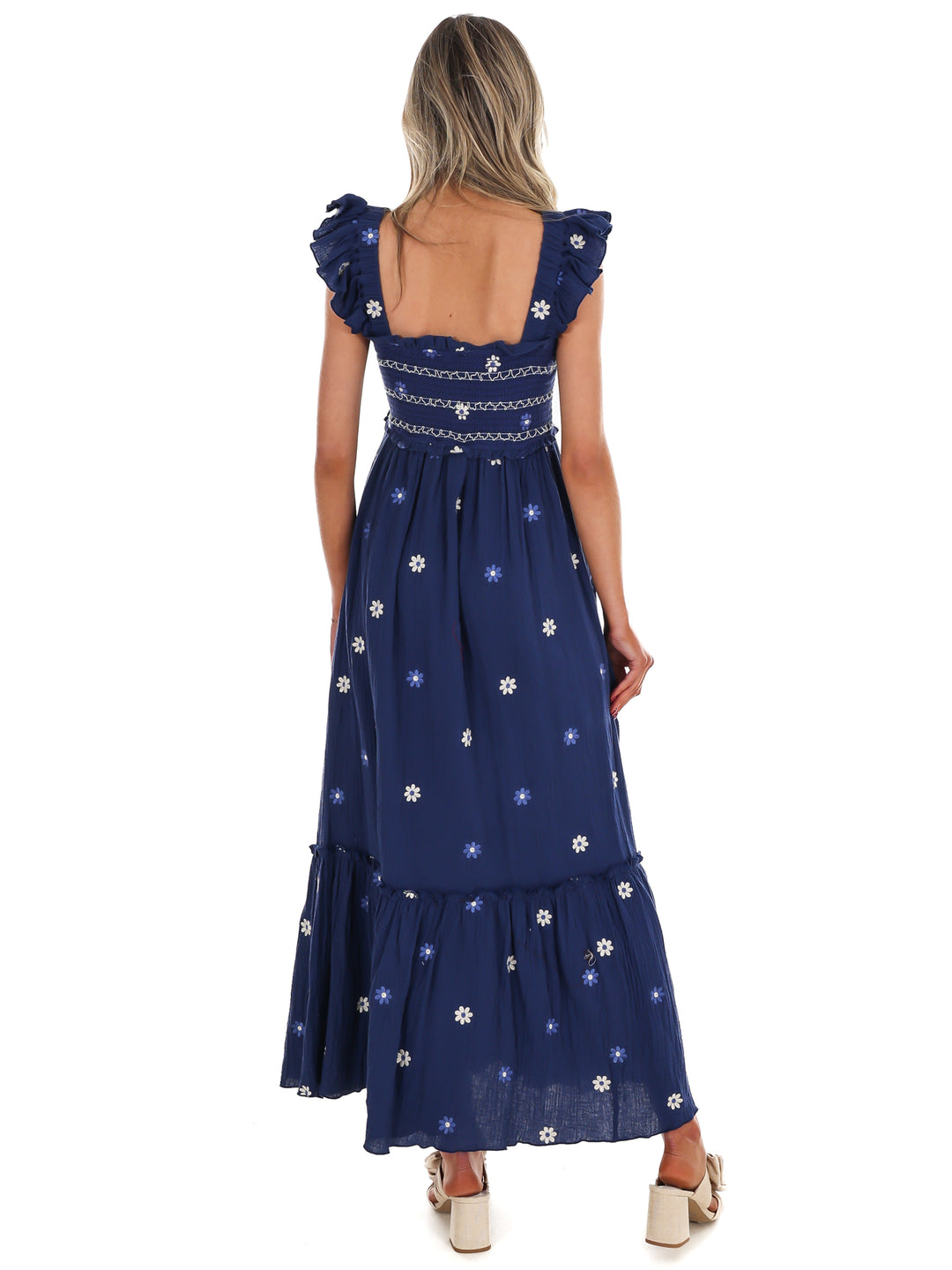 Fields of Flowers Embroidered Maxi Dress