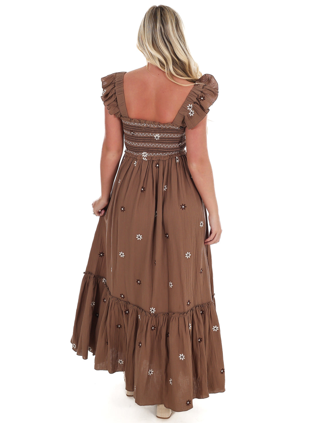 Fields of Flowers Embroidered Maxi Dress