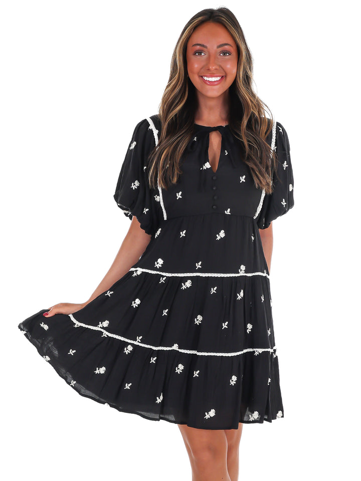 Love Without End Floral Embroidered Dress