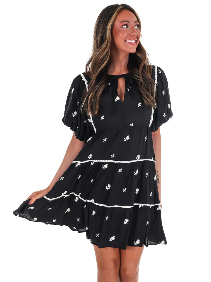 Love Without End Floral Embroidered Dress