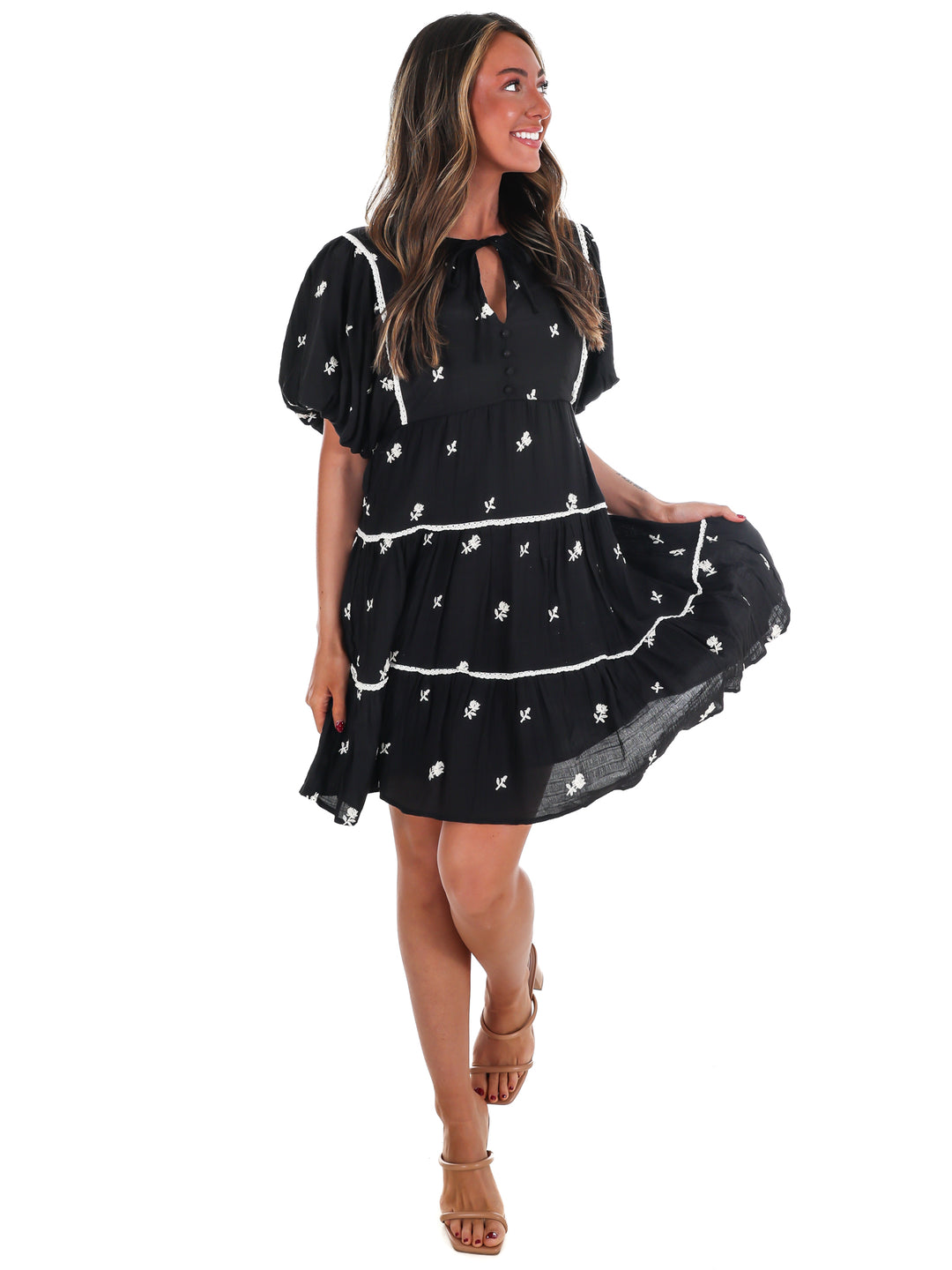 Love Without End Floral Embroidered Dress