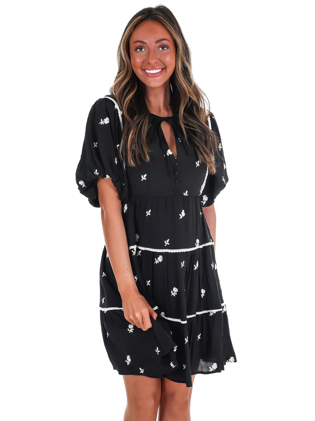 Love Without End Floral Embroidered Dress