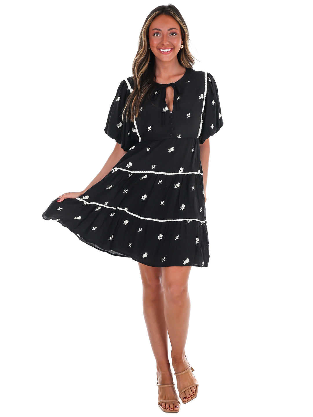 Love Without End Floral Embroidered Dress