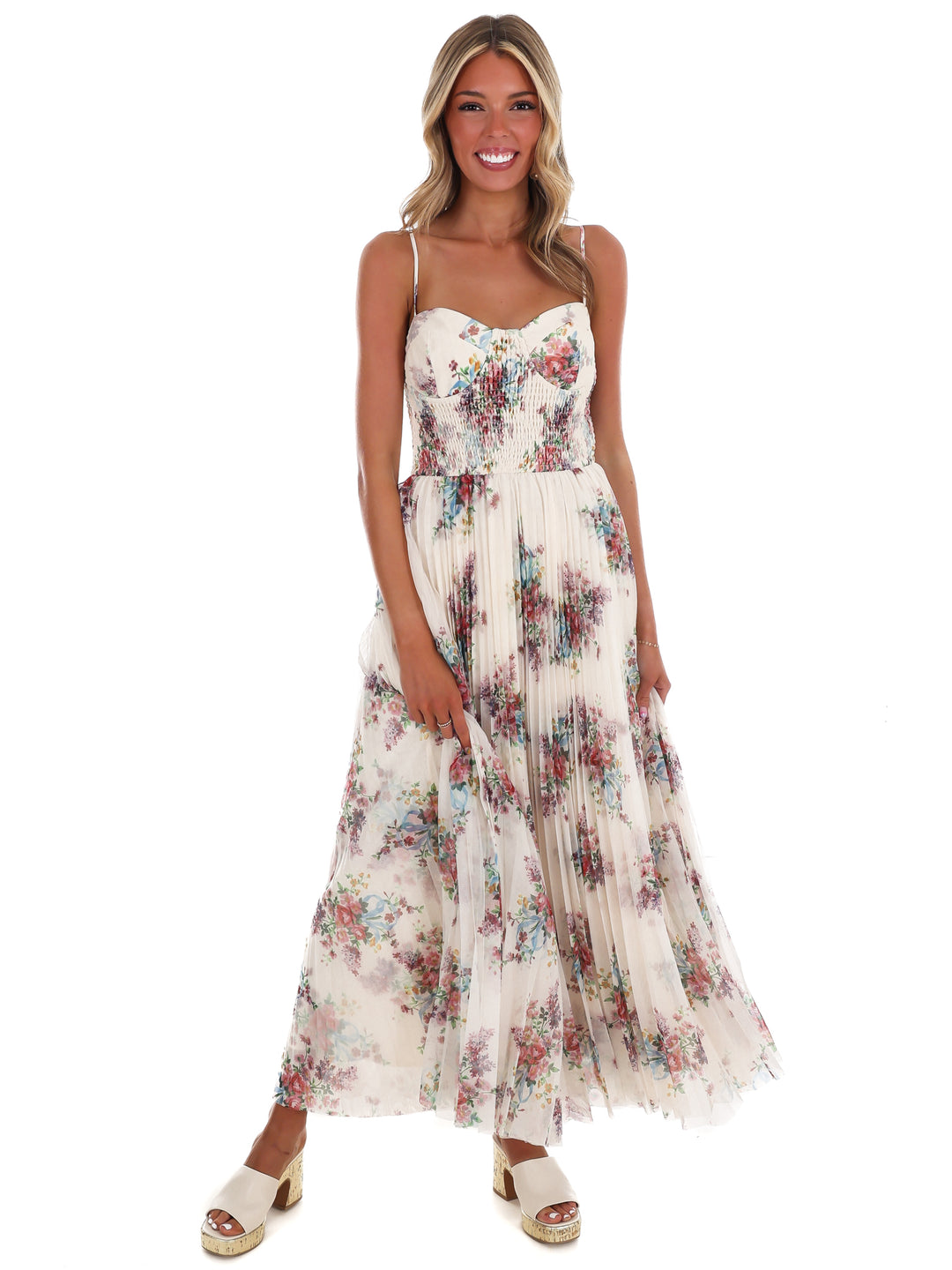Forever in Bloom Floral Tulle Maxi Dress