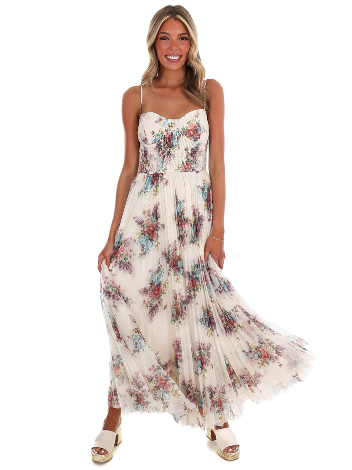 Forever in Bloom Floral Tulle Maxi Dress