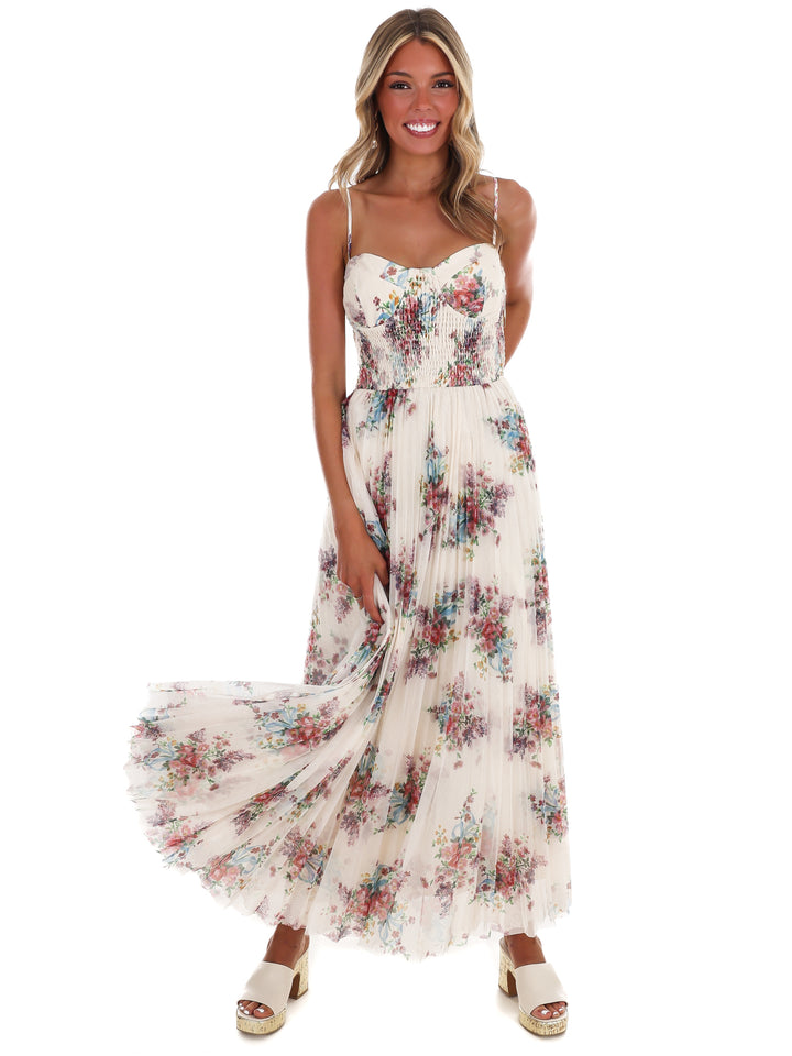 Forever in Bloom Floral Tulle Maxi Dress