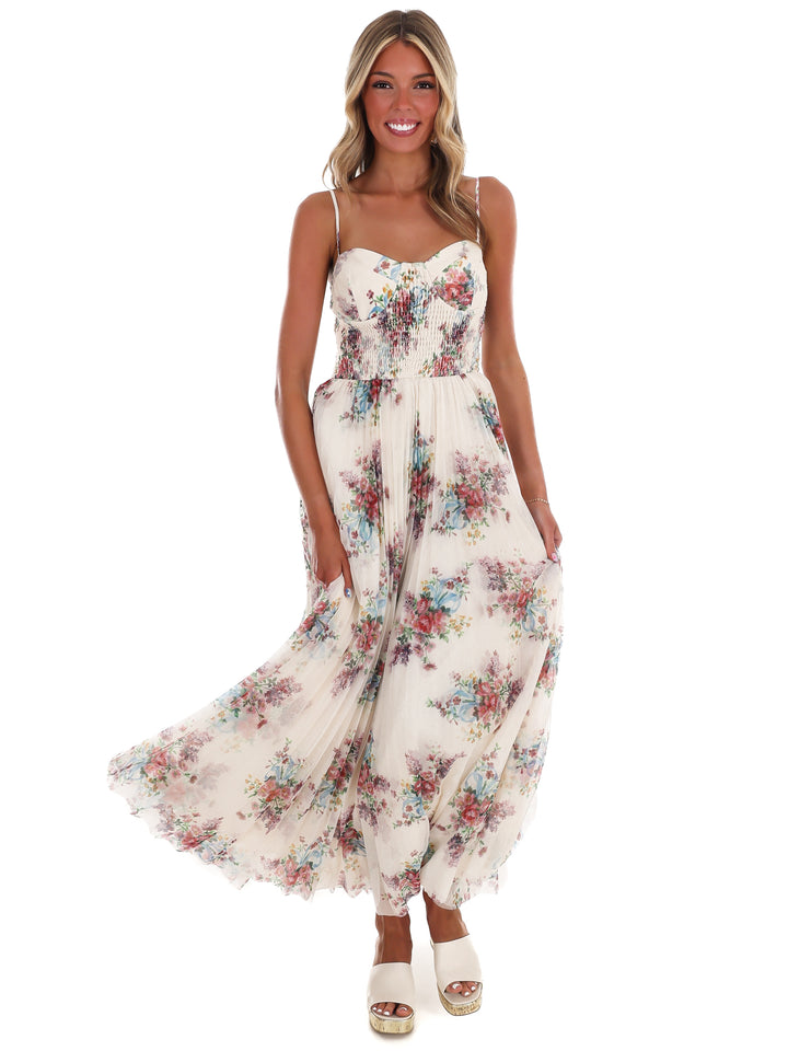 Forever in Bloom Floral Tulle Maxi Dress