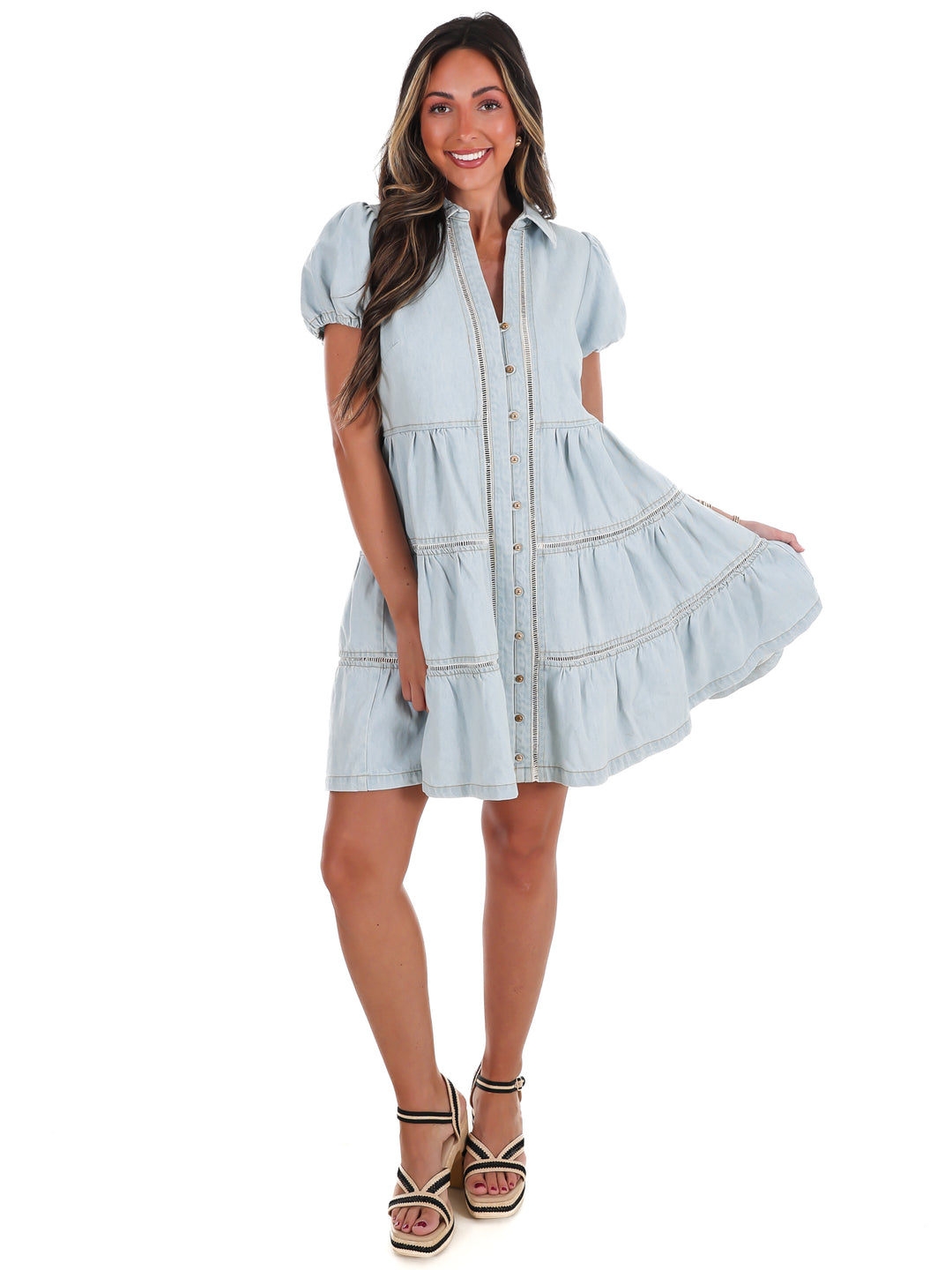 Sweet Caroline Denim Mini Dress