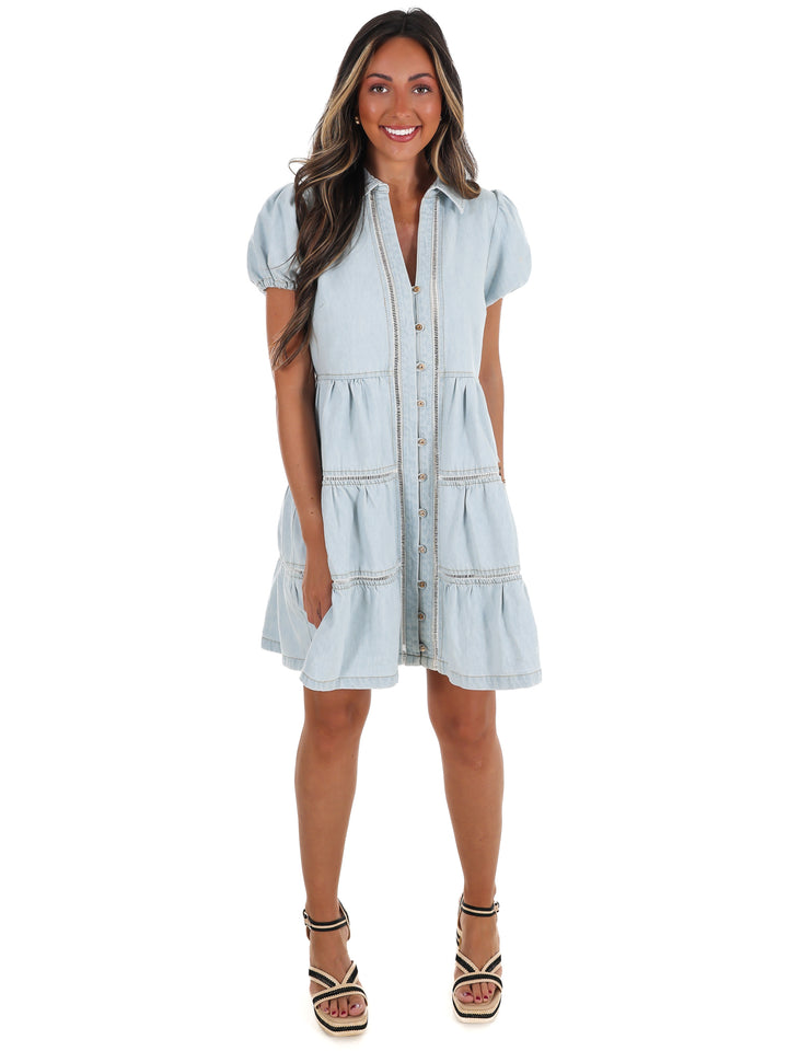 Sweet Caroline Denim Mini Dress