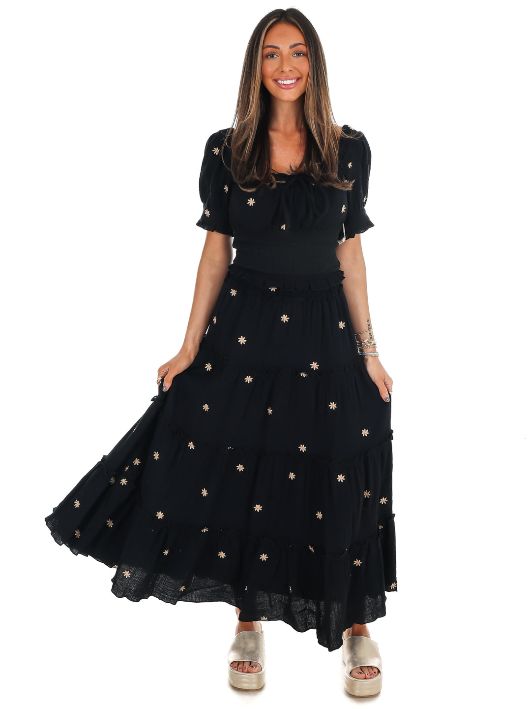 Ever So Sweet Embroidered Skirt Set