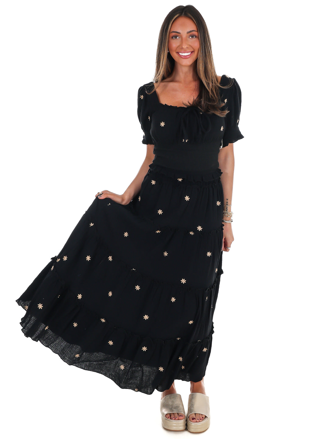 Ever So Sweet Embroidered Skirt Set