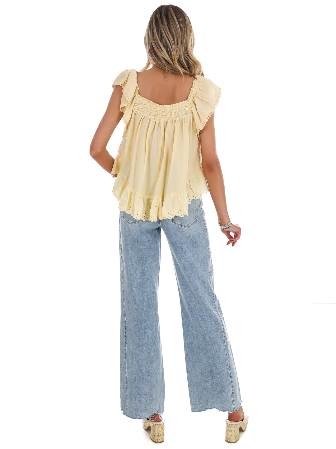 You Make Me Happy Embroidered Lace Top