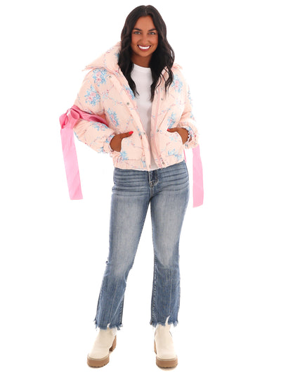 Floral Fusion Puffer Jacket