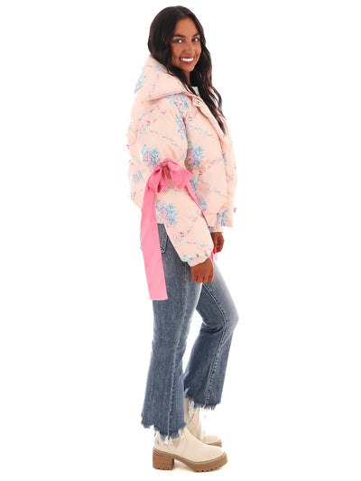 Floral Fusion Puffer Jacket