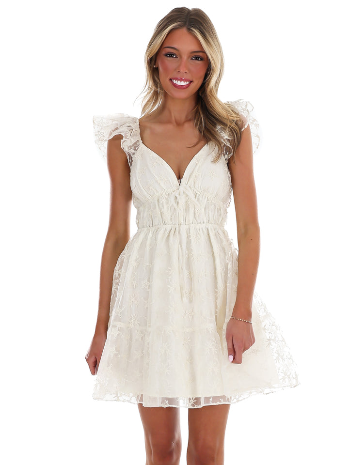 Call Me Lovely Flutter Mini Dress