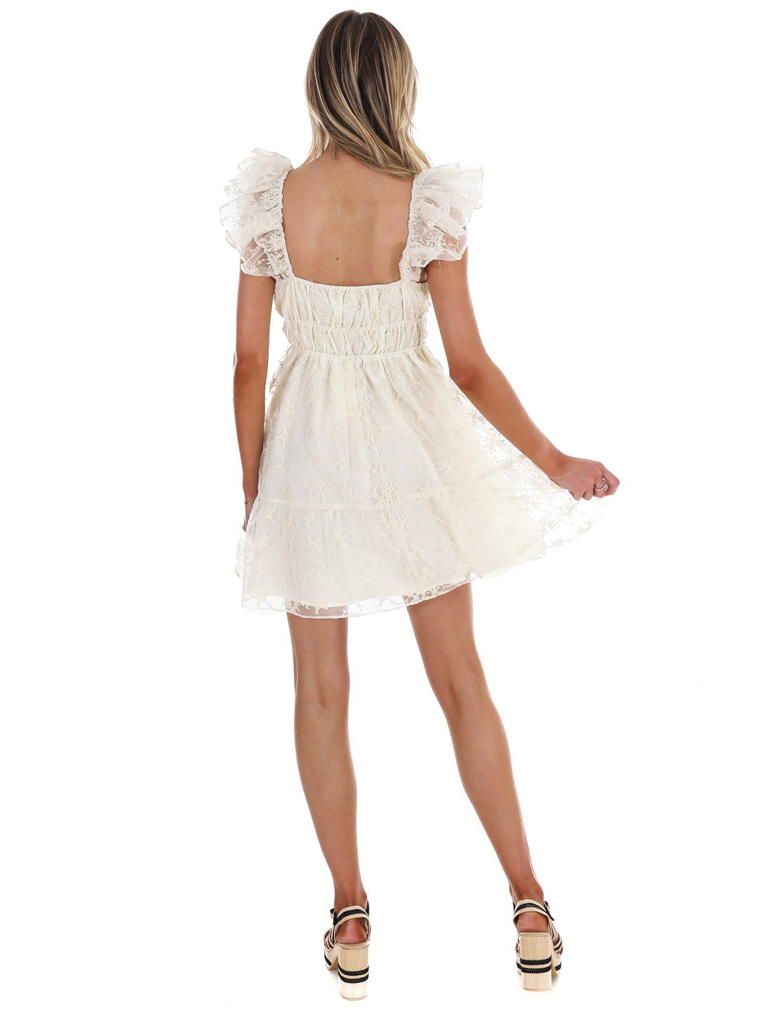 Call Me Lovely Flutter Mini Dress