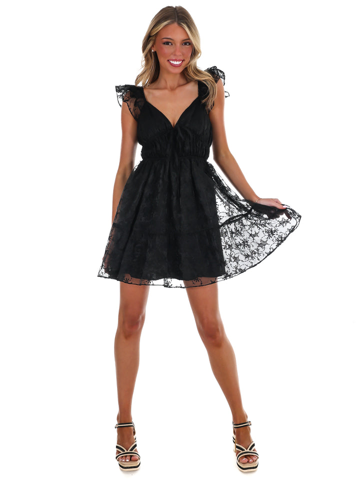 Call Me Lovely Flutter Mini Dress