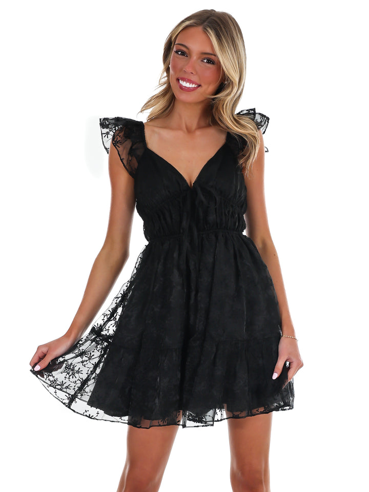 Call Me Lovely Flutter Mini Dress