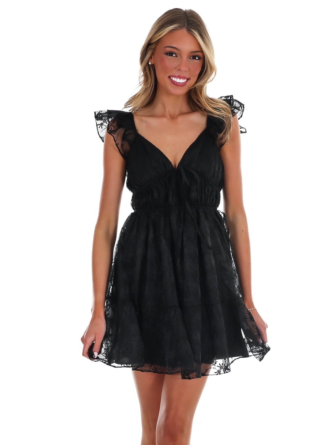 Call Me Lovely Flutter Mini Dress