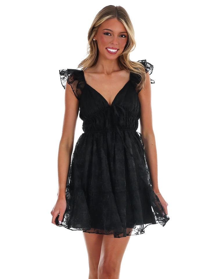 Call Me Lovely Flutter Mini Dress