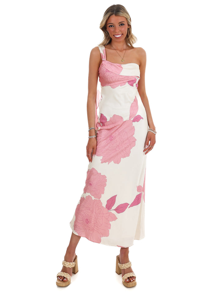One & Only One Shoulder Floral Maxi Dress
