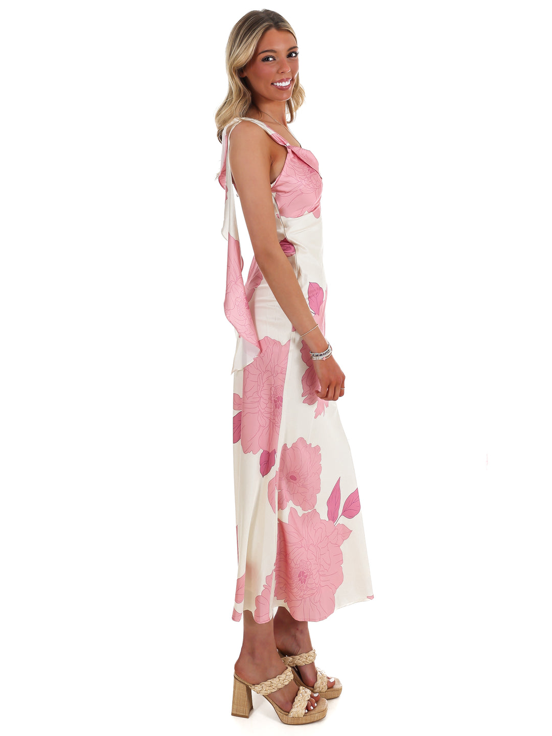 One & Only One Shoulder Floral Maxi Dress