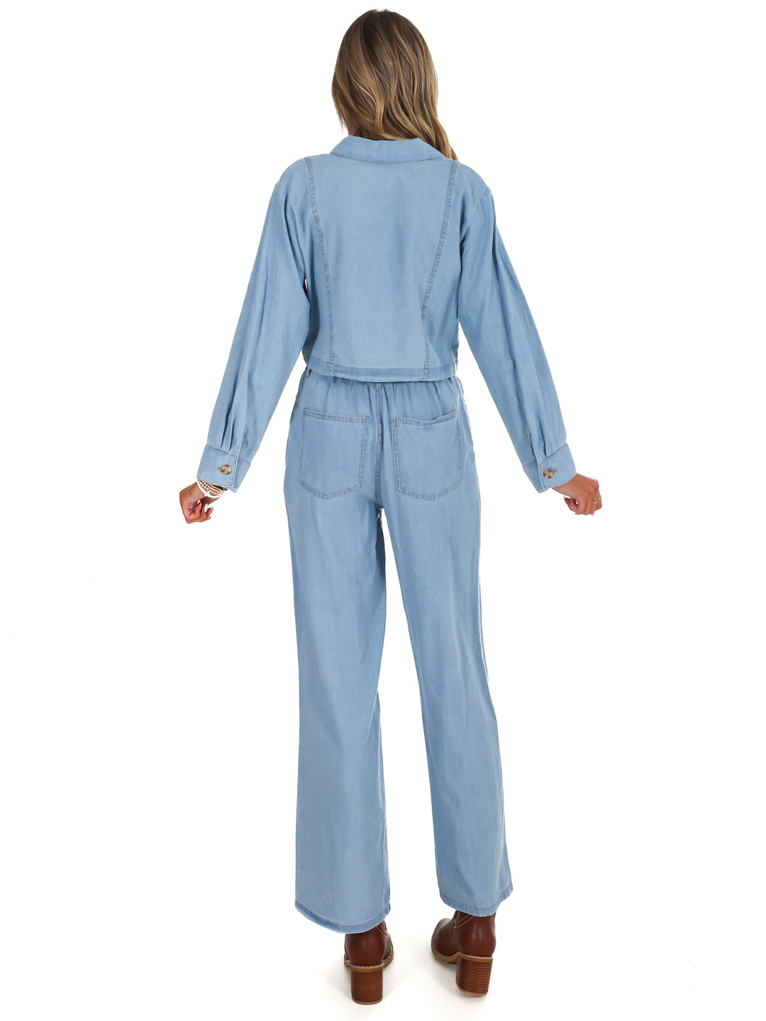 Always the Answer Denim Two Piece Set