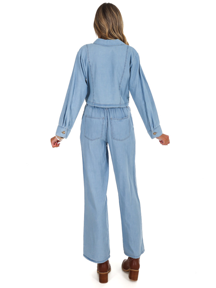 Always the Answer Denim Two Piece Set