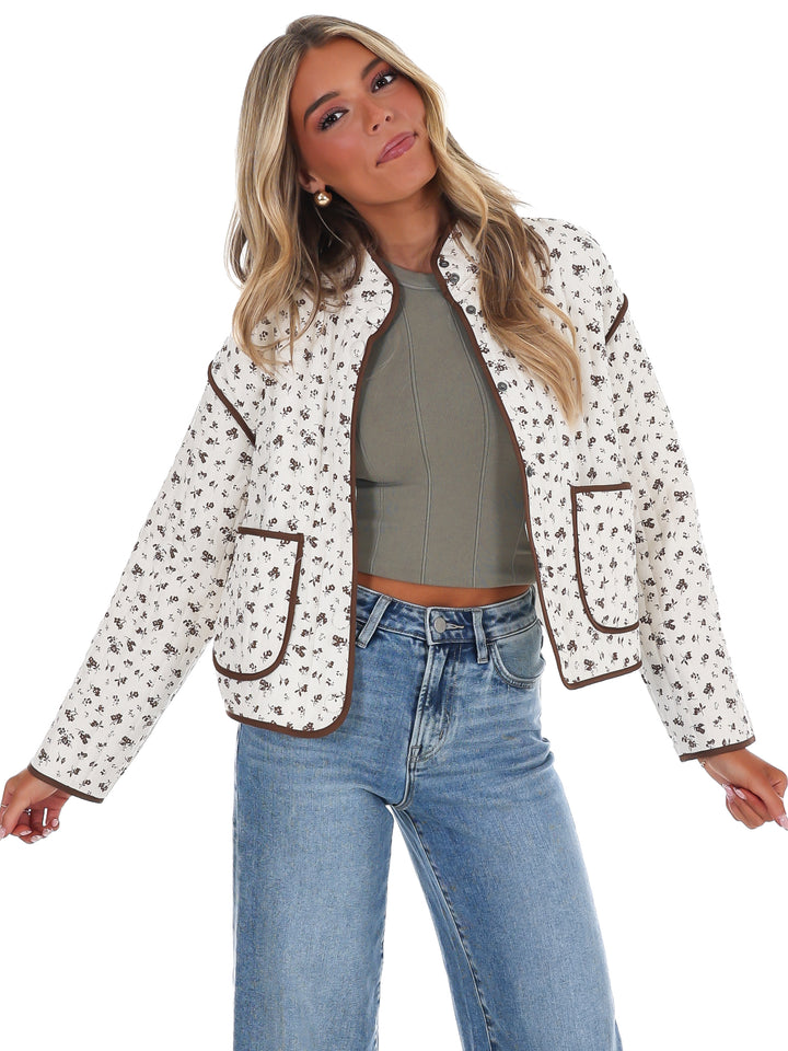Antique Floral Quilted Jacket