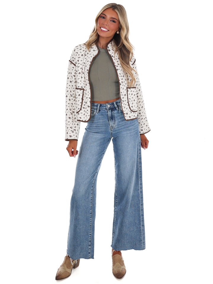 Antique Floral Quilted Jacket