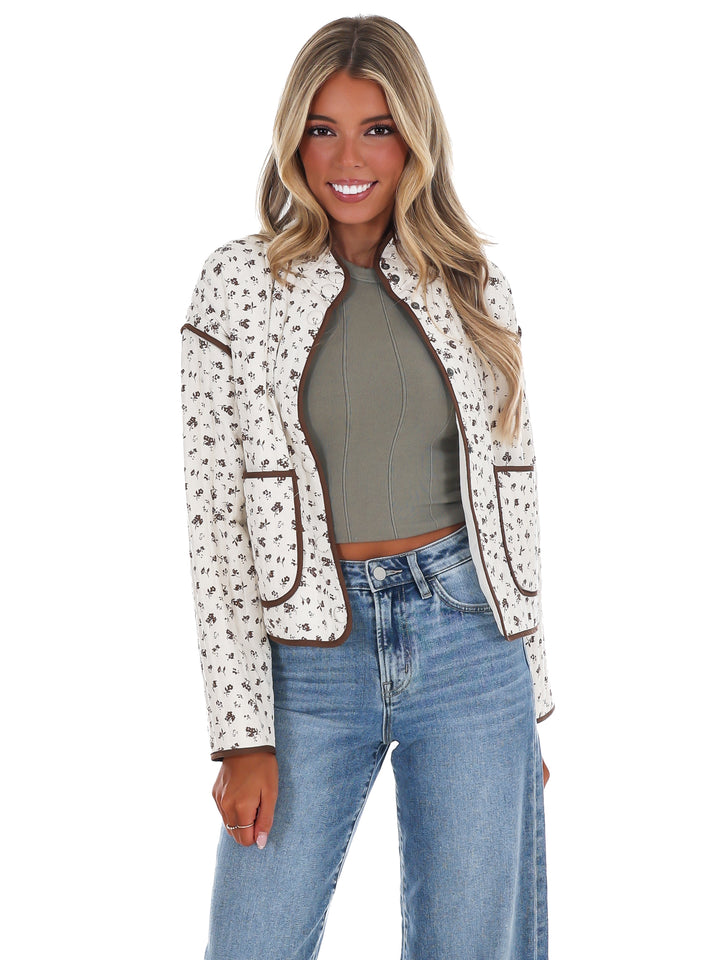 Antique Floral Quilted Jacket